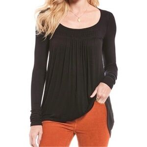 Free People Love Valley Long Sleeve Hi-Lo Swing Top